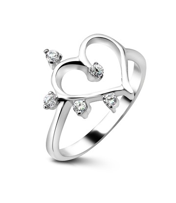 Heart Shaped Silver Ring CSR-49